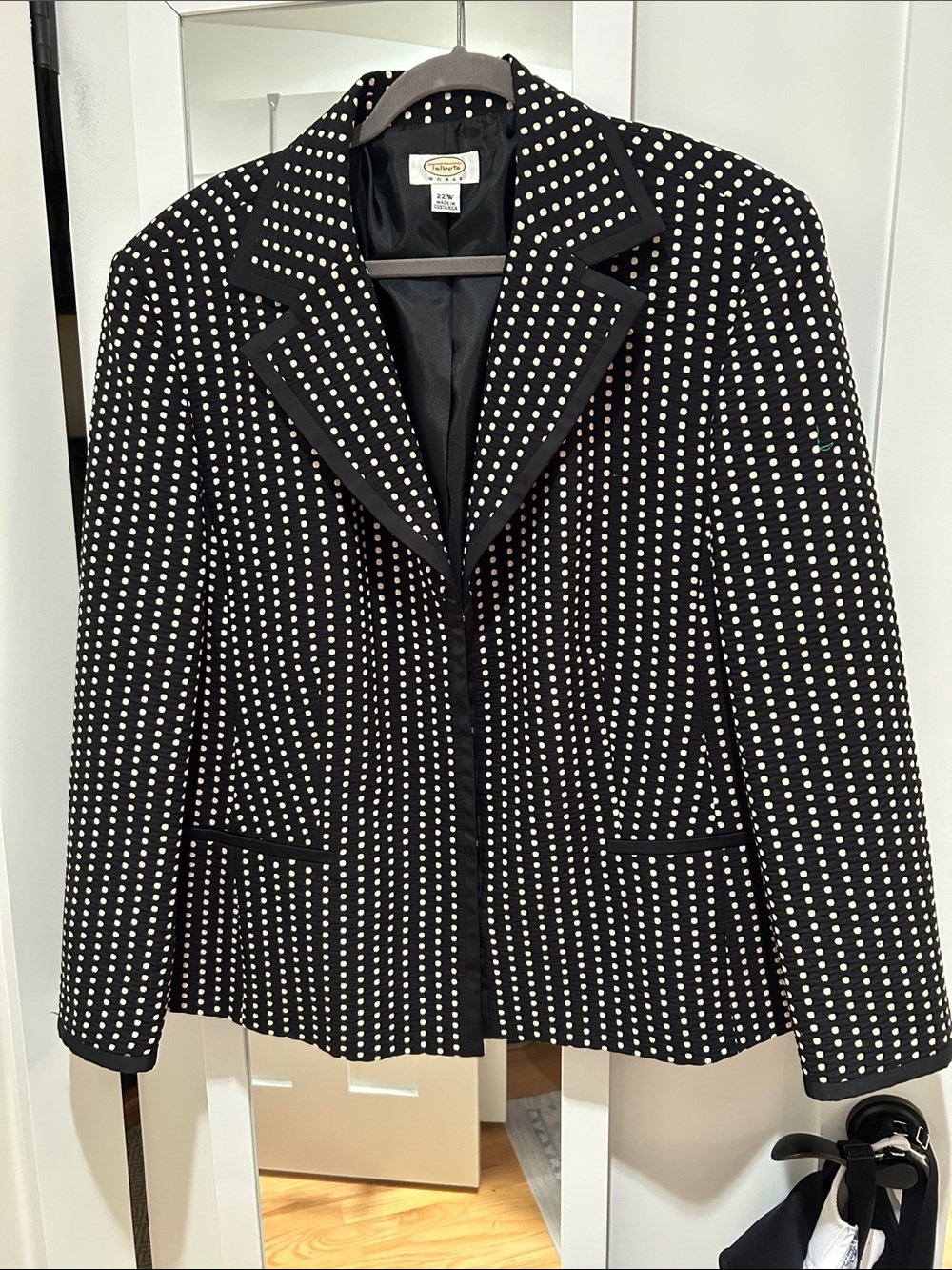 Talbots Women’s Classic Blazer in Black and Camel